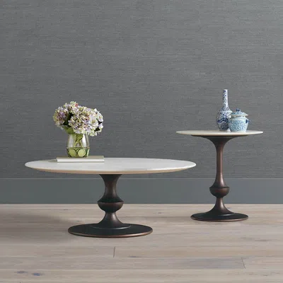 Frontgate Veneto Coffee & Side Table In Black