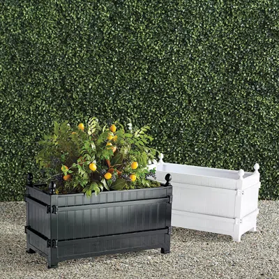 Frontgate Versailles Rectangular Planter In White