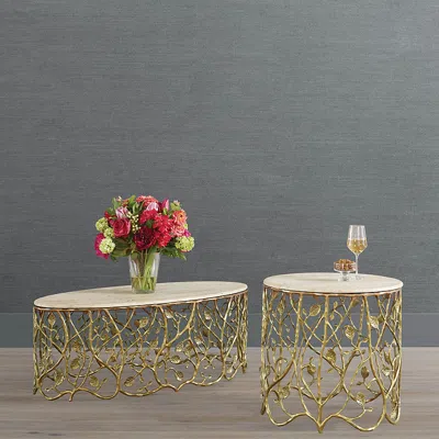 Frontgate Vinery Coffee & Side Tables In Gold