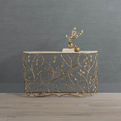 Frontgate Vinery Console Table In Gold