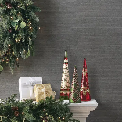 Frontgate Vintage Christmas Glass Tree Trio