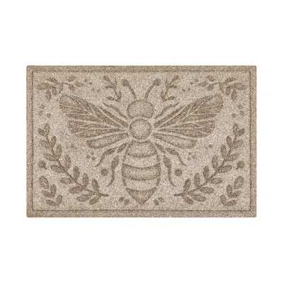 Frontgate Water & Dirt Shield  Honey Bee Door Mat In Charcoal