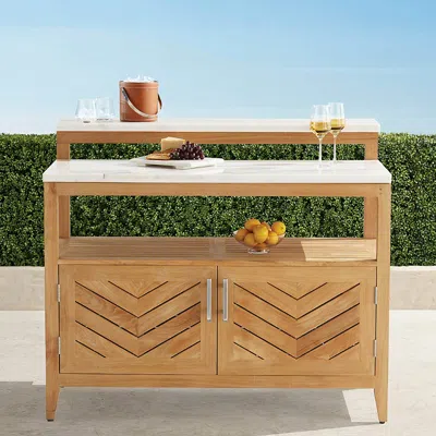 Frontgate Westport Bar In Natural Teak