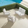 Frontgate Winhill 3-pc. Loveseat Set In Weathered Teak