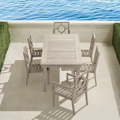 Frontgate Winhill 7-pc. Dining Set In Weathered Teak In Neutral
