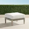 Frontgate Winhill Ottoman With Cushions In Weathered Teak