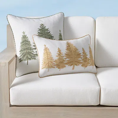Frontgate Winter Forest Indoor/outdoor Pillow Cover In Gold