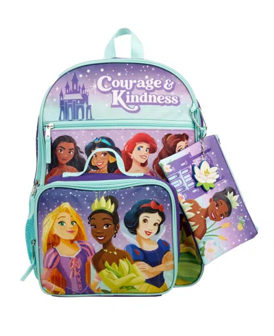 Frozen Kids' Girl's Disney Princess 5 Pc Backpack Set In Purple