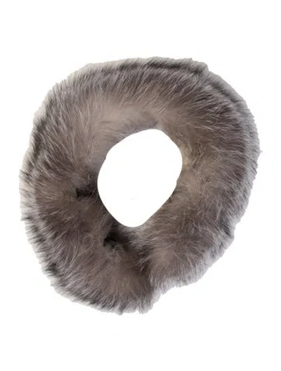 Pre-owned Frr Canada Fur Headband In Gray