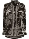 F.r.s For Restless Sleepers For Restless Sleepers Printed Silk Shirt In Brown
