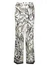 F.r.s For Restless Sleepers White White Printed Silk Trousers In White