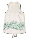 F.r.s For Restless Sleepers For Restless Sleepers Silk Printed Top In Green