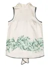 F.r.s For Restless Sleepers For Restless Sleepers Silk Printed Top In Green