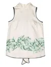 F.r.s For Restless Sleepers For Restless Sleepers Silk Printed Top In Green