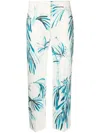 F.r.s For Restless Sleepers Etere Printed Silk-twill Straight-leg Pants In White