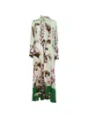 F.r.s . Printed Silk Dress In Multi