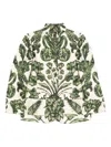 F.r.s . Printed Silk Shirt In Green