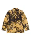 F.r.s . Printed Silk Shirt In Yellow