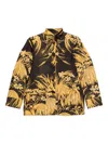 F.r.s . Printed Silk Shirt In Yellow