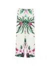 F.r.s . Printed Silk Trousers In Green