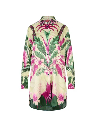F.r.s For Restless Sleepers Aella Floral-print Button-down Shirt In Multi