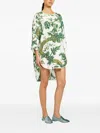 F.r.s For Restless Sleepers Alcibia Floral-print Button Dress In White