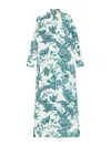 F.r.s For Restless Sleepers For Restless Sleepers Printed Silk Shirt Dress In Multicolour