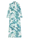 F.r.s For Restless Sleepers For Restless Sleepers Printed Silk Shirt Dress In Neutrals