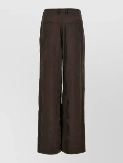 F.r.s For Restless Sleepers Arche Trousers Wide Leg Belt Loops In Brown