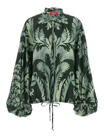 F.r.s For Restless Sleepers F. R.s For Restless Sleepers Archilo Top Dark Green Background Damask