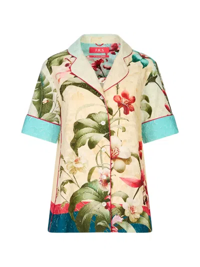 F.r.s For Restless Sleepers Bendis Floral-print Fil-coupé Shirt In Multi