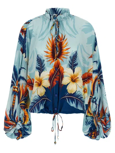 F.r.s For Restless Sleepers F.r.s. - For Restless Sleepers Blue Silk Women's Blouse