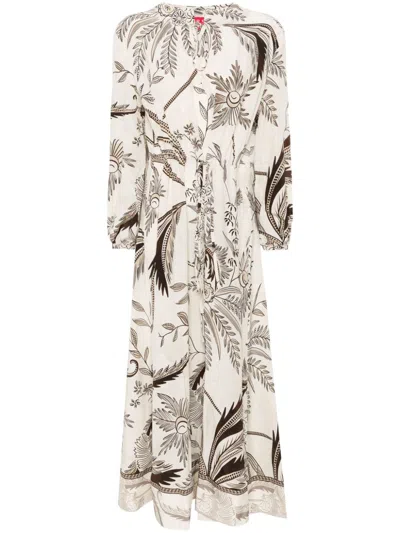 F.R.S FOR RESTLESS SLEEPERS BOTANICAL-PRINT DRESS