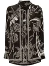 F.r.s For Restless Sleepers For Restless Sleepers Printed Silk Shirt In 褐色
