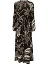 F.r.s For Restless Sleepers For Restless Sleepers Printed Silk Dress