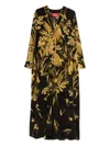 F.r.s For Restless Sleepers Silk Blend Printed Maxi Dress In Black