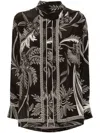 F.r.s For Restless Sleepers For Restless Sleepers Printed Silk Shirt In Brown