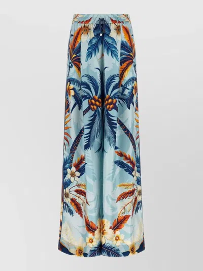 F.r.s For Restless Sleepers Ecuba Tropical Print Wide Leg Pants In Multi
