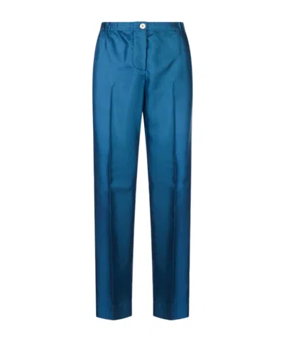 F.r.s For Restless Sleepers Elastic Waist Casual Pants In Blue