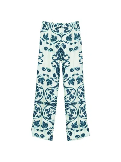 F.r.s For Restless Sleepers Etere Floral Trousers In Green