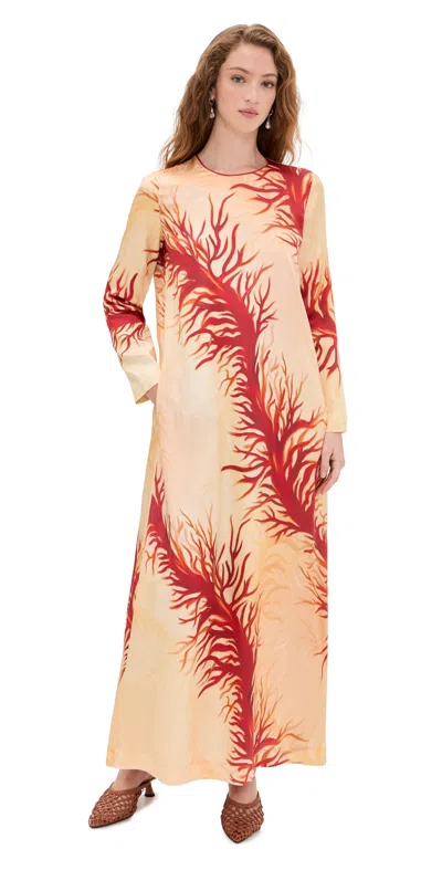 F.r.s For Restless Sleepers F. R.s For Restless Sleepers Delfino Dress Corals Rosso In Brown