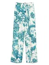F.r.s For Restless Sleepers For Restless Sleepers Printed Silk Trousers In Multi