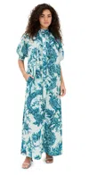 F.r.s For Restless Sleepers F. R.s For Restless Sleepers Mete Dress Forest/teal Branches In Forest/teal Branches