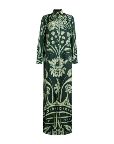 F.r.s For Restless Sleepers F. R.s For Restless Sleepers Woman Maxi Dress Green Size Xs Silk