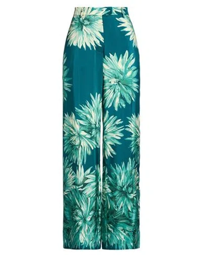 F.r.s For Restless Sleepers F. R.s For Restless Sleepers Woman Pants Deep Teal Size M Silk In Blue