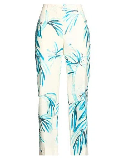 F.r.s For Restless Sleepers F. R.s For Restless Sleepers Woman Pants Ivory Size S Cotton In Blue