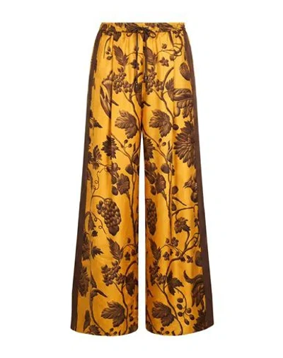 F.r.s For Restless Sleepers F. R.s For Restless Sleepers Woman Pants Marigold Size L Silk In Yellow