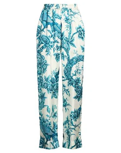 F.r.s For Restless Sleepers F. R.s For Restless Sleepers Woman Pants Sky Blue Size L Silk
