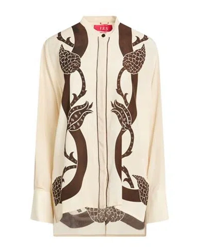 F.r.s For Restless Sleepers F. R.s For Restless Sleepers Woman Shirt Beige Size M Silk In Multi