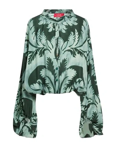 F.r.s For Restless Sleepers F. R.s For Restless Sleepers Woman Shirt Dark Green Size M Viscose, Silk